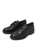 Woman Black Laced Leather Oxford Shoes | Derimod Woman Black Laced Leather Oxford Shoes | Derimod