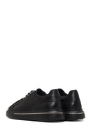 Men's Black Lace-Up Thick-Soled Leather Sneaker | Derimod Men's Black Lace-Up Thick-Soled Leather Sneaker | Derimod