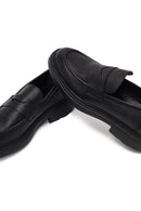 Erkek Siyah Bağcıklı Kalın Tabanlı Deri Casual Sneaker | Derimod Erkek Siyah Bağcıklı Kalın Tabanlı Deri Casual Sneaker | Derimod