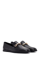 Women's Black Buckle Leather Loafer | Derimod Women's Black Buckle Leather Loafer | Derimod