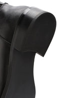 Women's Black Zippered Leather Boots | Derimod Women's Black Zippered Leather Boots | Derimod