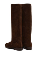 Women's Brown Suede Leather Boot | Derimod Women's Brown Suede Leather Boot | Derimod