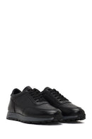 Men's Black Lace-Up Leather Casual Sneaker | Derimod Men's Black Lace-Up Leather Casual Sneaker | Derimod