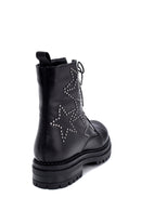 Women's Leather Star Detailed Boots | Derimod Women's Leather Star Detailed Boots | Derimod