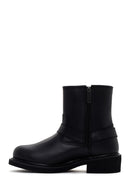 Harley Davidson Men's Black Estes Zippered Leather Boots | Derimod Harley Davidson Men's Black Estes Zippered Leather Boots | Derimod