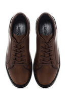 Erkek Kahverengi Bağcıklı Deri Sneaker | Derimod Erkek Kahverengi Bağcıklı Deri Sneaker | Derimod