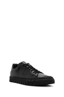 Men's Black Lace-up Leather Sneaker | Derimod Men's Black Lace-up Leather Sneaker | Derimod