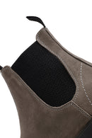 Men's Gray Nubuck Leather Casual Chelsea Boots | Derimod Men's Gray Nubuck Leather Casual Chelsea Boots | Derimod