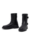 Woman Black Zippered Leather Boat | Derimod Woman Black Zippered Leather Boat | Derimod