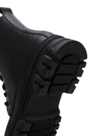 Women's Black Lace-Up Zipper Detailed Combat Boots | Derimod Women's Black Lace-Up Zipper Detailed Combat Boots | Derimod
