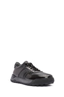Erkek Siyah Bağcıklı Deri Casual Sneaker | Derimod Erkek Siyah Bağcıklı Deri Casual Sneaker | Derimod