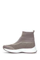 Women's Mink High Top Sneaker | Derimod Women's Mink High Top Sneaker | Derimod