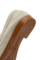 Women's Beige Suede Leather Masculine Loafer | Derimod Women's Beige Suede Leather Masculine Loafer | Derimod