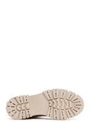 Women's Beige Leather Chelsea Boots | Derimod Women's Beige Leather Chelsea Boots | Derimod