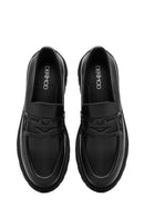 Women's Black Leather Masculine Loafer | Derimod Women's Black Leather Masculine Loafer | Derimod