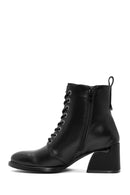 Women's Black Zippered Chunky Heel Boots | Derimod Women's Black Zippered Chunky Heel Boots | Derimod