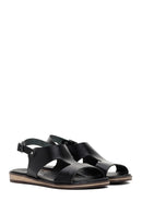 Women's Black Ankle Strap Leather Bodrum Sandals | Derimod Women's Black Ankle Strap Leather Bodrum Sandals | Derimod