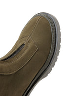 Women's Khaki Zipper Boots | Derimod Women's Khaki Zipper Boots | Derimod