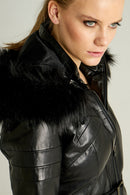 Carmela Women's Leather Jacket | Derimod Carmela Women's Leather Jacket | Derimod