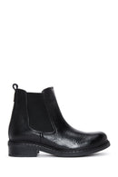 Women's Black Leather Casual Chelsea Boots | Derimod Women's Black Leather Casual Chelsea Boots | Derimod