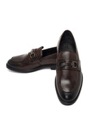 Men Brown Buckled Leather Loafer | Derimod Men Brown Buckled Leather Loafer | Derimod