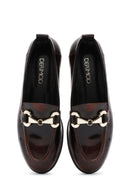 Women's Burgundy Buckle Detailed Leather Masculine Loafer | Derimod Women's Burgundy Buckle Detailed Leather Masculine Loafer | Derimod