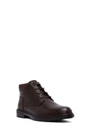 Men's Brown Zippered Leather Boat | Derimod Men's Brown Zippered Leather Boat | Derimod