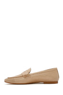 Women's Beige Leather Loafer | Derimod Women's Beige Leather Loafer | Derimod
