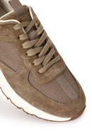 Erkek Kahverengi Bağcıklı Kalın Tabanlı Deri Sneaker | Derimod Erkek Kahverengi Bağcıklı Kalın Tabanlı Deri Sneaker | Derimod
