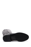 Woman Black Zippered Leather Boot | Derimod Woman Black Zippered Leather Boot | Derimod