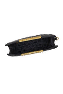 Woman Black Printed Clutch Bag | Derimod Woman Black Printed Clutch Bag | Derimod