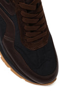 Erkek Siyah Bağcıklı Deri Sneaker | Derimod Erkek Siyah Bağcıklı Deri Sneaker | Derimod