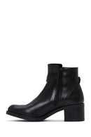 Women's Black Buckle Heeled Boots | Derimod Women's Black Buckle Heeled Boots | Derimod