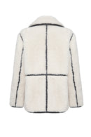 Valley Women's Beige Double Breasted Teddy Coat | Derimod Valley Women's Beige Double Breasted Teddy Coat | Derimod