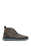 Men's Gray Leather Boots | Derimod Men's Gray Leather Boots | Derimod