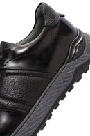 Erkek Siyah Bağcıklı Deri Casual Sneaker | Derimod Erkek Siyah Bağcıklı Deri Casual Sneaker | Derimod