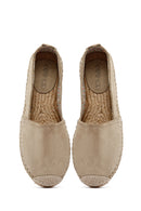 Women's Beige Suede Leather Espadrille | Derimod Women's Beige Suede Leather Espadrille | Derimod