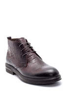 Men's Leather Crocodile Pattern Boots | Derimod Men's Leather Crocodile Pattern Boots | Derimod