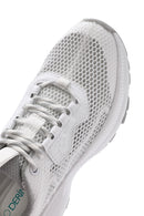 Kadın Beyaz Bağcıklı Kalın Tabanlı Kumaş Sneaker | Derimod Kadın Beyaz Bağcıklı Kalın Tabanlı Kumaş Sneaker | Derimod