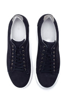 Erkek Lacivert Nubuk Deri Sneaker | Derimod Erkek Lacivert Nubuk Deri Sneaker | Derimod