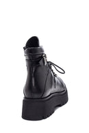 Women's Black Leather Buckle Thick Soled Boots | Derimod Women's Black Leather Buckle Thick Soled Boots | Derimod