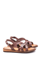 Women's Brown Leather Bodrum Sandals | Derimod Women's Brown Leather Bodrum Sandals | Derimod