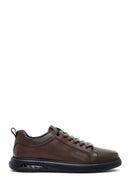 Men's Brown Lace-Up Leather Sneakers | Derimod Men's Brown Lace-Up Leather Sneakers | Derimod
