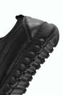 Erkek Siyah Bağcıklı Deri Casual Sneaker | Derimod Erkek Siyah Bağcıklı Deri Casual Sneaker | Derimod