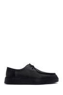 Men's Black Lace-Up Thick-Soled Leather Casual Shoe | Derimod Men's Black Lace-Up Thick-Soled Leather Casual Shoe | Derimod