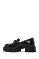 Women's Black Buckle Detailed Leather Masculine Loafer | Derimod Women's Black Buckle Detailed Leather Masculine Loafer | Derimod