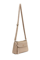 Woman Beige Long Strap Crossbody Bag | Derimod Woman Beige Long Strap Crossbody Bag | Derimod