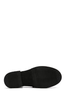 Woman Black Buckled Thick Sole Leather Masculine Loafer | Derimod Woman Black Buckled Thick Sole Leather Masculine Loafer | Derimod