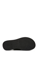 Women's Black Thick Soled Leather Comfort Sandals | Derimod Women's Black Thick Soled Leather Comfort Sandals | Derimod