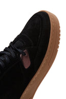 Kadın Siyah Süet Deri Bilekli Sneaker | Derimod Kadın Siyah Süet Deri Bilekli Sneaker | Derimod